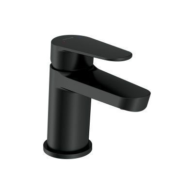 Компактный смеситель для маленьких раковин Cersanit Lara 64969 чёрный