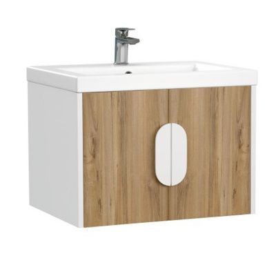 Тумба под раковину подвесная Cersanit Como 60 орех 69341