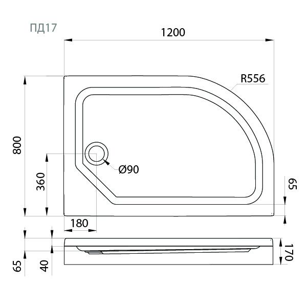 Асимметричный душевой поддон Тритон ПД17 120*80 1/4 круга, низкий, правый в комплекте Асимметричный душевой поддон Тритон ПД17 120*80 1/4 круга, низкий, правый в комплекте