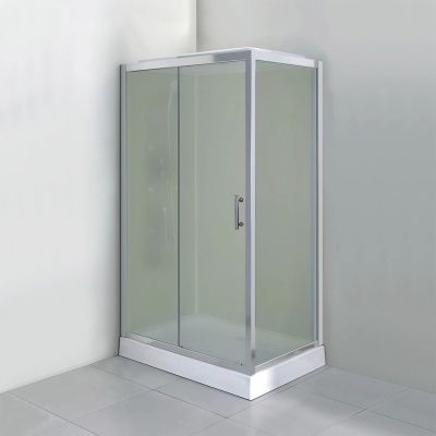 Душевая кабина Comfroty СF5777W 1200*800*2100 матовое стекло, задняя белая стеклянная панель