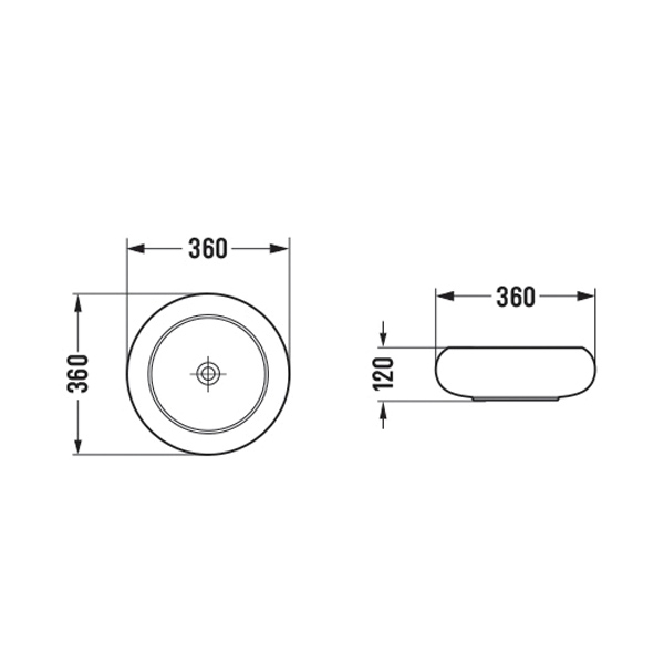 Накладная круглая раковина чаша Comforty 113 белая