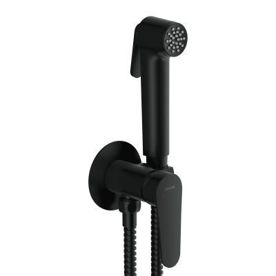 Встраиваемый смеситель с гигиеническим душем Cersanit Lara 68160 чёрный