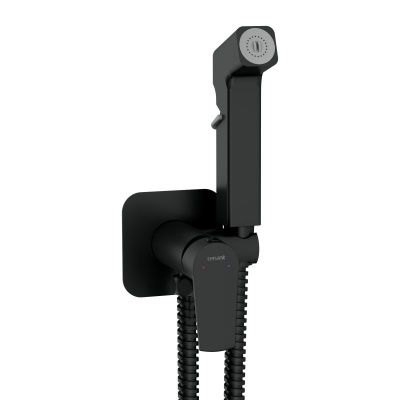 Встраиваемый смеситель с гигиеническим душем Cersanit Сити 68333 чёрный
