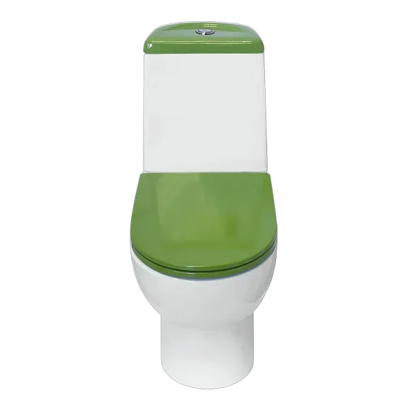 Sanita Luxe. Унитаз-компакт Best Color Green SL DМ двухрежимный, сиденье дюропласт с микролифтом