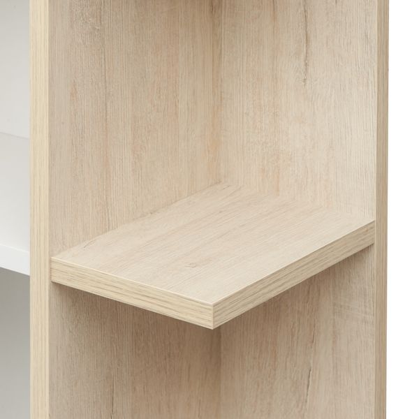 Акватон. Шкаф-колонна Сканди с зеркалом Белый/Дуб Верона 1A253403SDB20