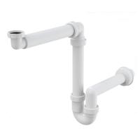 Cифон для умывальника экономящий пространство AlcaPlast A434 с накидной гайкой 5/4"