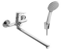 Смеситель для ванны Сантек Венга WH5A12003C001, длинный излив, с аксессуарами, хром