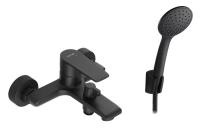 Смеситель для ванны Сантек Арма WH5A10007N001, короткий излив, с аксессуарами, чёрный матовый