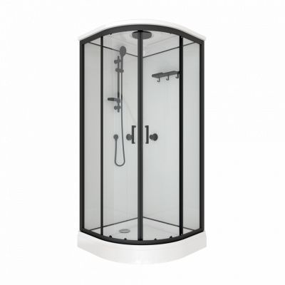Душевая кабина Тритон Прайм-Блэк М3 90*90 А низкий поддон, черный профиль