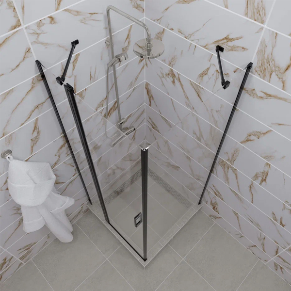 Душевое ограждение Тритон Йота-Блэк, 90х90, квадратный поддон, сифон D90 мм Душевое ограждение Тритон Йота-Блэк, 90х90, квадратный поддон, сифон D90 мм