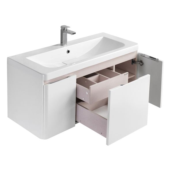 Акватон. Тумба-умывальник Шерилл 105 1A206301SH010 белый с раковиной Шерилл 105 1A71323KSH010