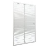 Дверь душевая Тритон Слайд 100*185, стекла с рисунком полосы, белый алюминиевый профиль Дверь душевая Тритон Слайд 100*185, стекла с рисунком полосы, белый алюминиевый профиль