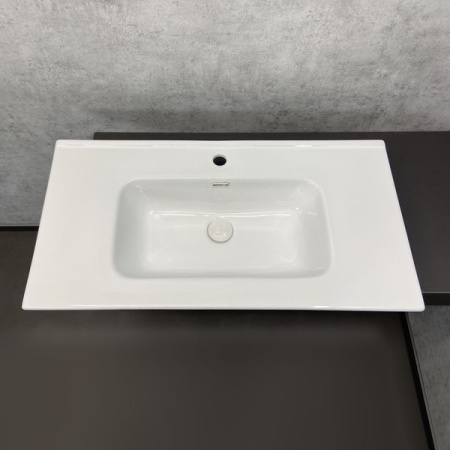 Накладная мебельная раковина-столешница 90 см Comforty 9090M фарфор, белая