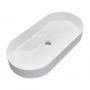 Накладная овальная раковина для ванной Comforty HDA076A рифленый борт, фарфор