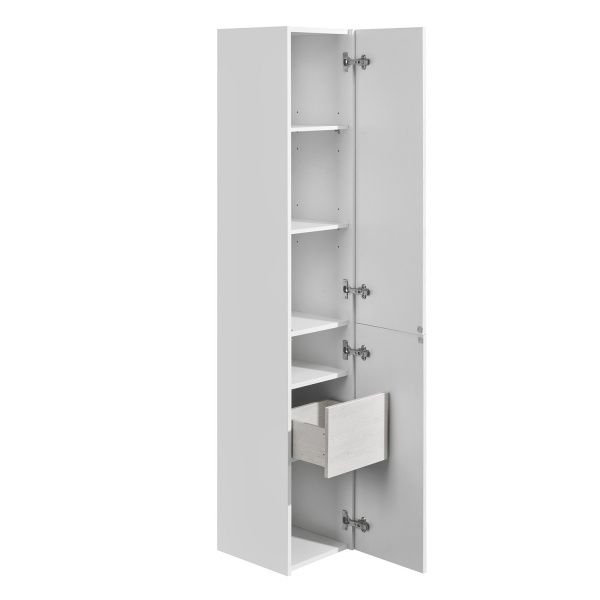 Шкаф-колонна Акватон Сакура правая Ольха Наварра/Белый глянец 1A219903SKW8R