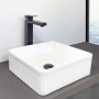 Накладная квадратная раковина для ванной Comforty CF178608X рифленый борт, фарфор