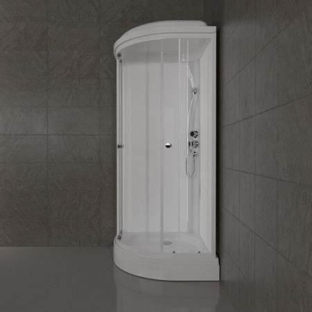 Угловая душевая кабина Тритон Экстра 88*88 А, низкий поддон, сифон D50 клик-клак