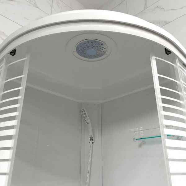 Угловая душевая кабина Тритон Полосы 100*100 В средний поддон, сифон D50 клик клак