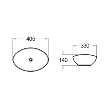 Черная накладная раковина 40 см Comforty 7838MB матовая для установки на столешницу