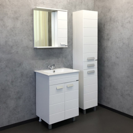 Тумба-умывальник Comforty Модена 60М белая с раковиной Quadro 60