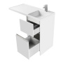 Акватон. Тумба-умывальник "Лондри 40" 1A236001LH010 с правой раковиной Лондри 105 белая