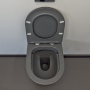 Унитаз подвесной COMFORTY 105MDH безободковый графит матовый, сиденье дюропласт softclose тонкое, быстросъёмное