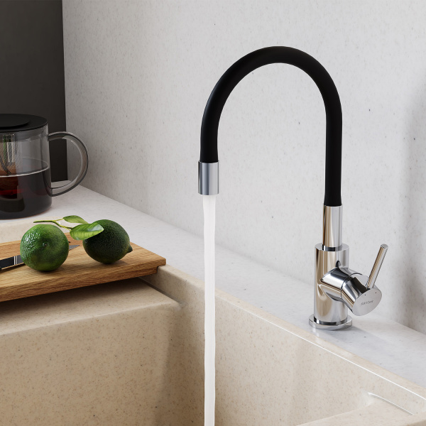 Смеситель для кухни Сантек Тесио WH5A44012C001 гибкий излив, хром