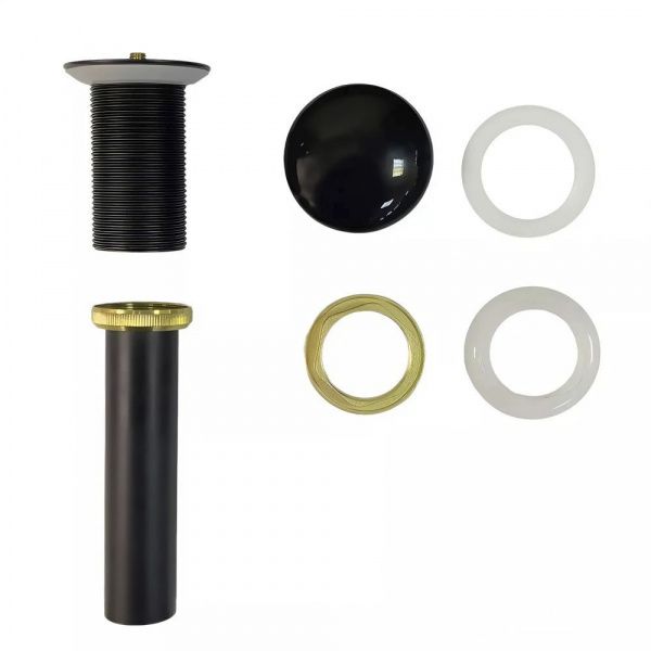 Донный клапан c черным глянцевым керамическим верхом Comforty CF71105GB для раковин без перелива
