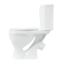 Sanita. Унитаз-компакт "Формат" однорежимный (эконом), белый (сиденье полипропилен 80.07.80, арматура Уклад)