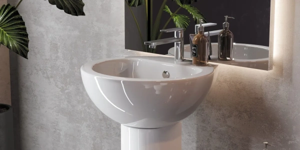 Раковина Sanita Luxe Art WB.PD/Art/50-C/WHT.G/S1