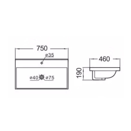Накладная мебельная раковина Comforty 8057