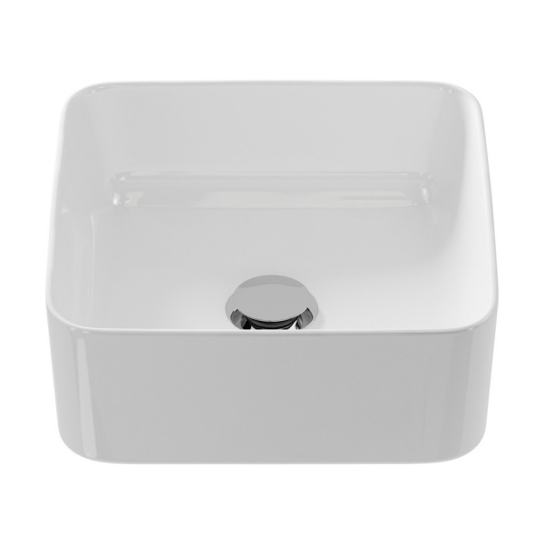 Раковина квадратная накладная Cersanit Crea 35 на столешницу SQUARE UM-CRE35/1-oc-S