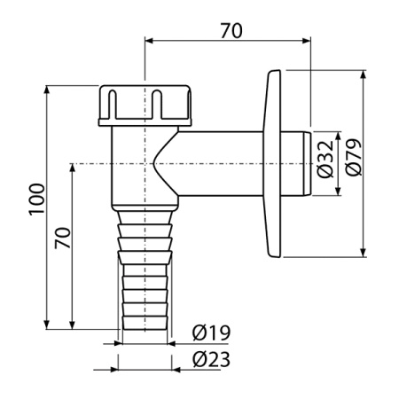Сифон для стиральной машины AlcaPlast AG210311200 (Аналог APS2) наружный