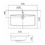 Santek. Мебельная раковина Элина 75 1WH501619
