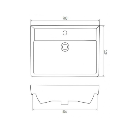 Santek. Раковина "Тигода 70" 1WH302083