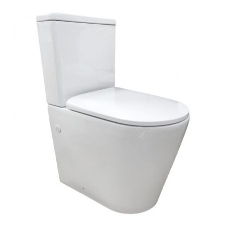 Безободковый унитаз-компакт Comforty CF41273S1 универсальный выпуск, двухрежимная арматура, сиденье дюропласт с микролифтом