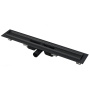 Желоб водоотводящий AlcaPlast APZ101BLACK-850 L 850 мм, с порогами, для перфорированной решетки, черный-матовый