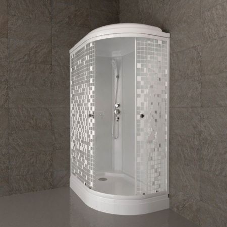 Душевая кабина Тритон Коралл 120*80 А левый угол, низкий поддон, стекло мозаика