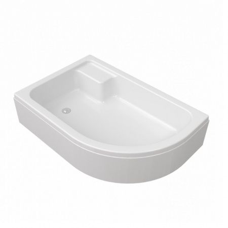 Асимметричный душевой поддон Тритон ПД18 120*80 1/4 круга, средний с сиденьем, левый в комплекте