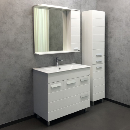 Зеркало-шкаф Comforty Модена 90М белый