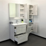 Comforty. Тумба-умывальник Верона-90 дуб белый с раковиной Quadro 90 Comforty. Тумба-умывальник Верона-90 дуб белый с раковиной Quadro 90