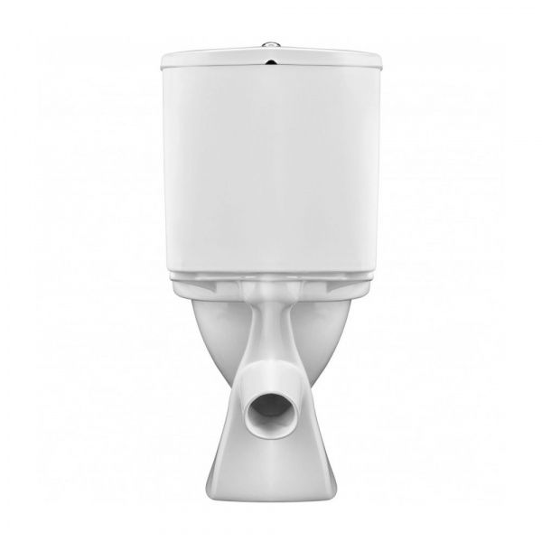 Унитаз-компакт безободковый Santek Алькор 1WH501835 горизонтальный выпуск, двухрежимная арматура, дюропласт