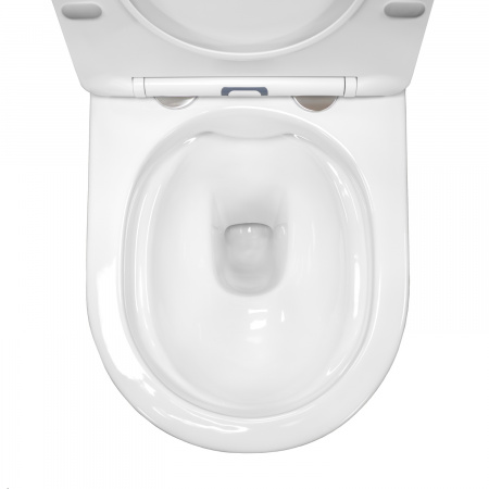 Унитаз подвесной безободковый Comforty CF41273WH тонкое сиденье дюропласт с микролифтом