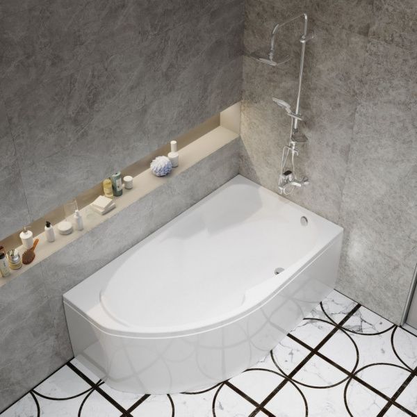 Асимметричная акриловая ванна Тритон София 150x95 правая