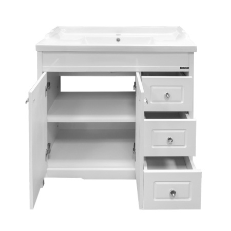 Comforty. Тумба-умывальник "Тбилиси-90" белый глянец с раковиной Comforty XD-F90