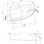 Cersanit. Ванна асимметричная JOANNA 160x95, левая, ультра белый, WA-JOANNA*160-L-W Cersanit. Ванна асимметричная JOANNA 160x95, левая, ультра белый, WA-JOANNA*160-L-W