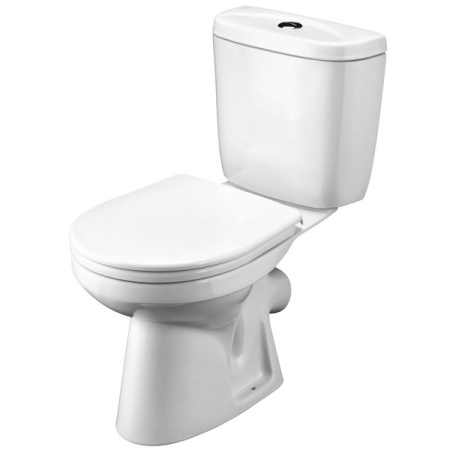 Santek. Унитаз-компакт "Анимо", 1WH302134, косой выпуск, двухрежимная арматура, сиденье дюропласт