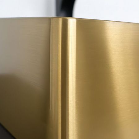 Накладная прямоугольная раковина из нержавеющей стали COMFORTY CF8WBTB5040G цвет золото, с донным клапаном