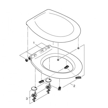 Grohe. Сиденье Bau Ceramic с микролифтом, тонкое, быстросъемное, 39493000