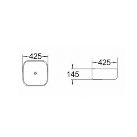 Квадратная накладная раковина Comforty 78106